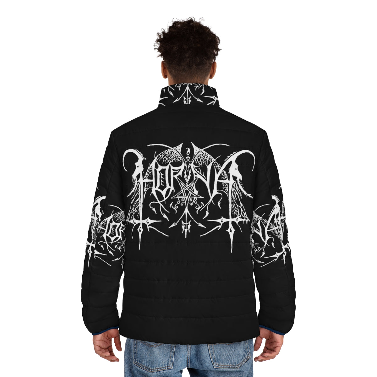 Horna Puffer Jacket - Warm and Stylish Finnish Black Metal Inspired Outerwear - men back