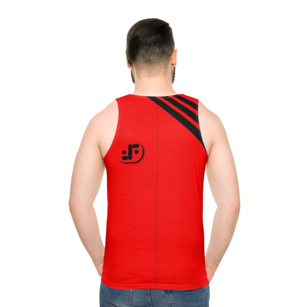 Visitors 80s TV Show V-Neck Unisex Tank Top - men back