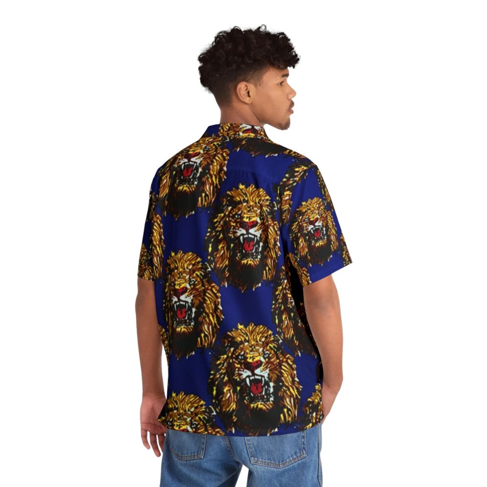 Blue Isi Agu Lion Head Hawaiian Shirt - People Back