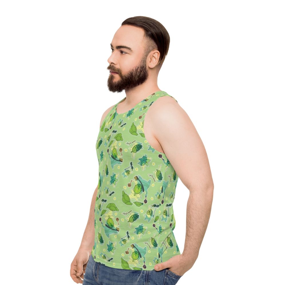 Korok pattern unisex tank top from The Legend of Zelda - men side