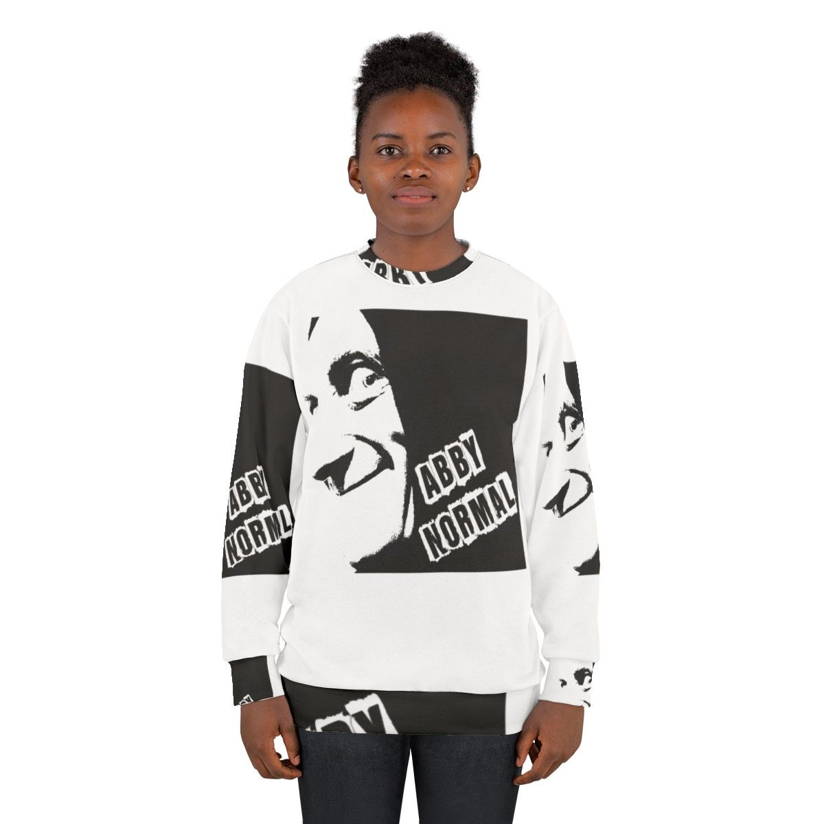 Abby Normal Sweatshirt with Frankenstein and Igor characters - women