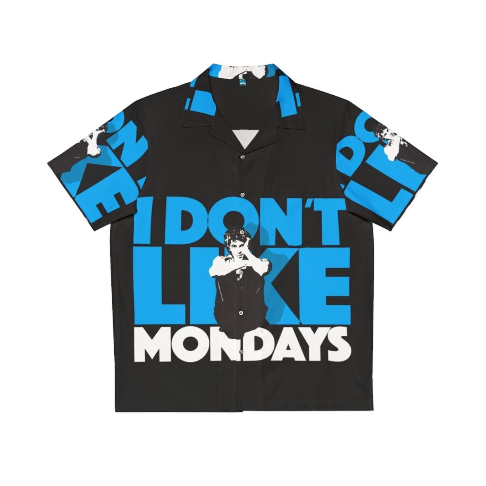 "I Don't Like Mondays" 80s Hawaiian Shirt with Punk Rock and New Wave Influences