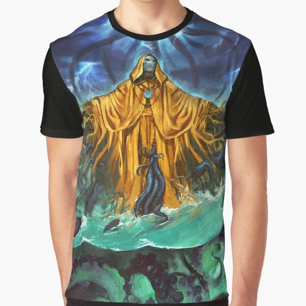 Cthulhu horror graphic t-shirt featuring the eldritch monster Hastur from the Cthulhu Mythos and Call of Cthulhu roleplaying game