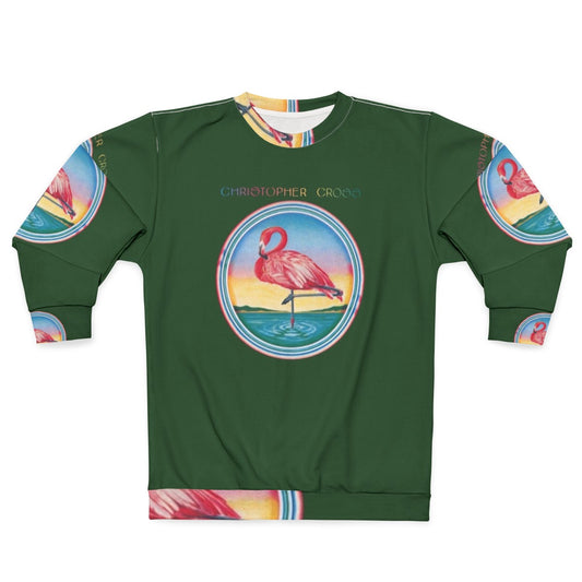 Christopher Cross Debut Sweatshirt with Soft, Retro Vinyl Music Design