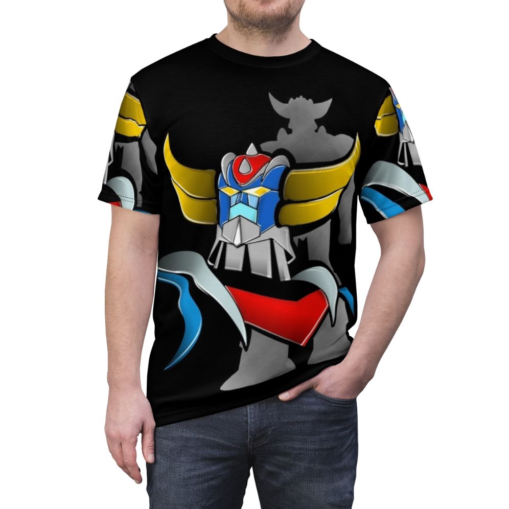 Vintage-style Goldorak & Grendizer inspired all-over print t-shirt - men front