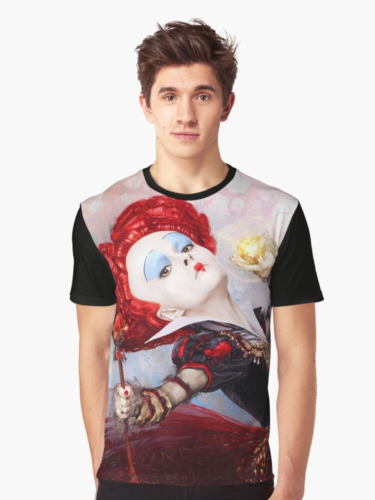 Graphic tee featuring the iconic Red Queen character from Alice in Wonderland - Men