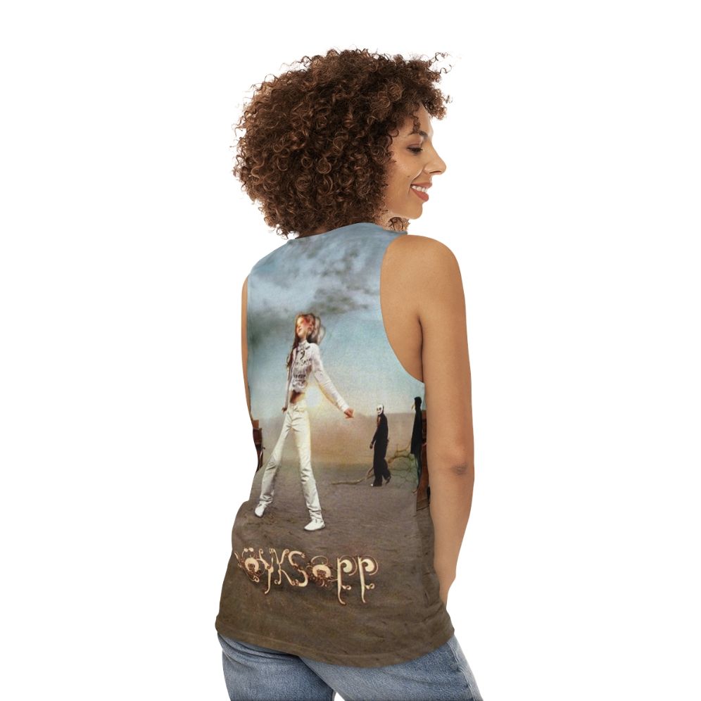 Unisex Royksopp electronic music tank top - women back