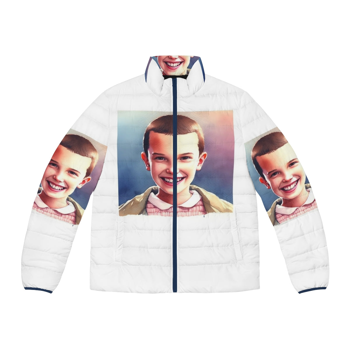 Eleven Stranger Things Puffer Jacket with Focus Keyword