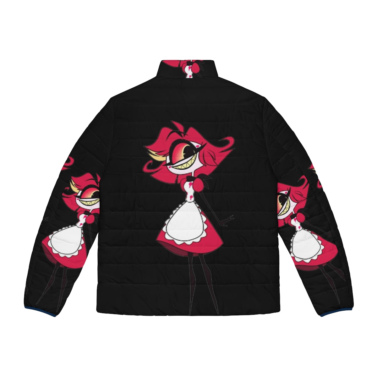 Hazbin Hotel Niffty Puffer Jacket with Niffty Character Design - Back