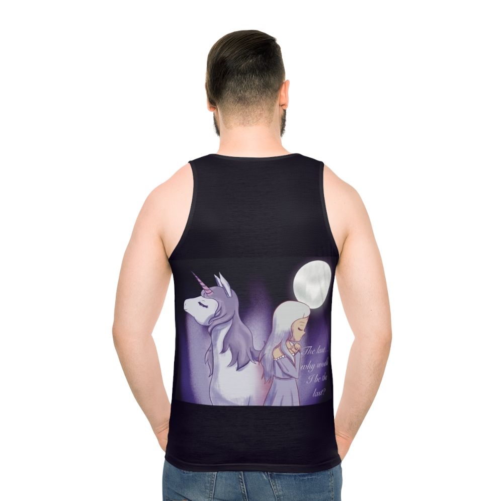 The Last Unicorn Unisex Tank Top - men back