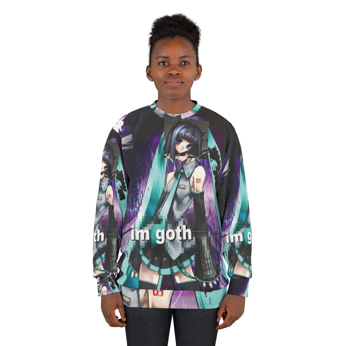 Gothic anime parody sweatshirt - women