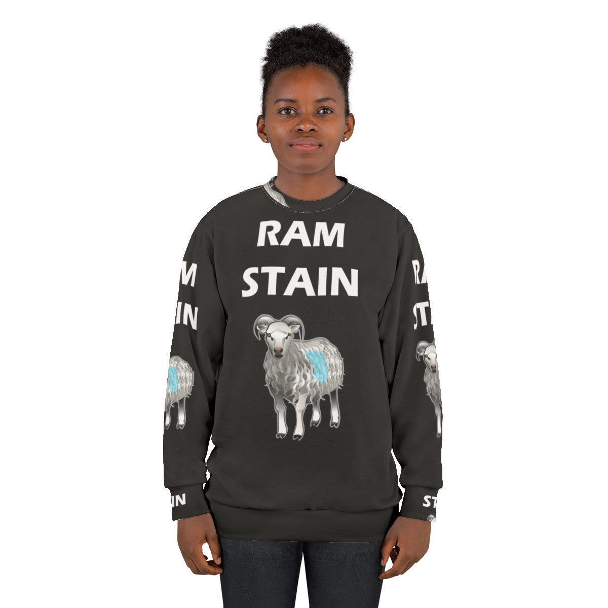 Ram Stain Funny Heavy Metal Sweatshirt - women