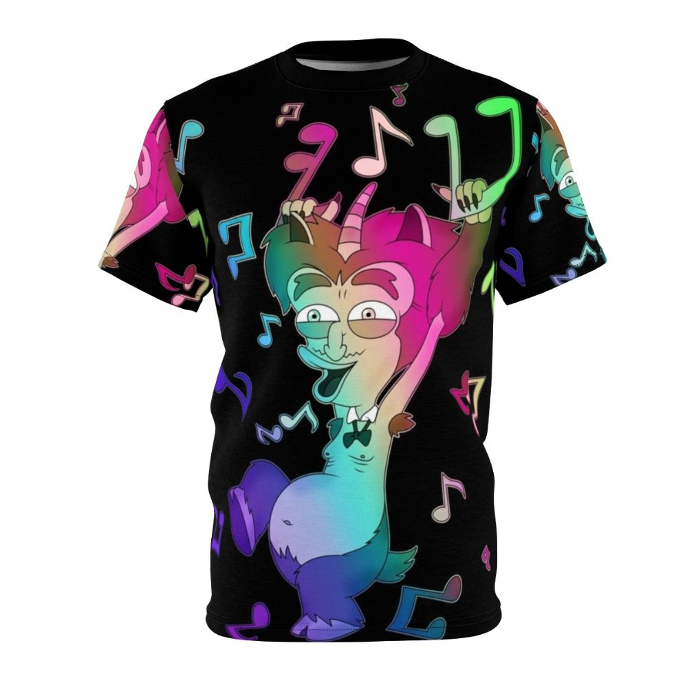 Trending Big Mouth Inspired Music Lover T-Shirt with Cartoon Characters