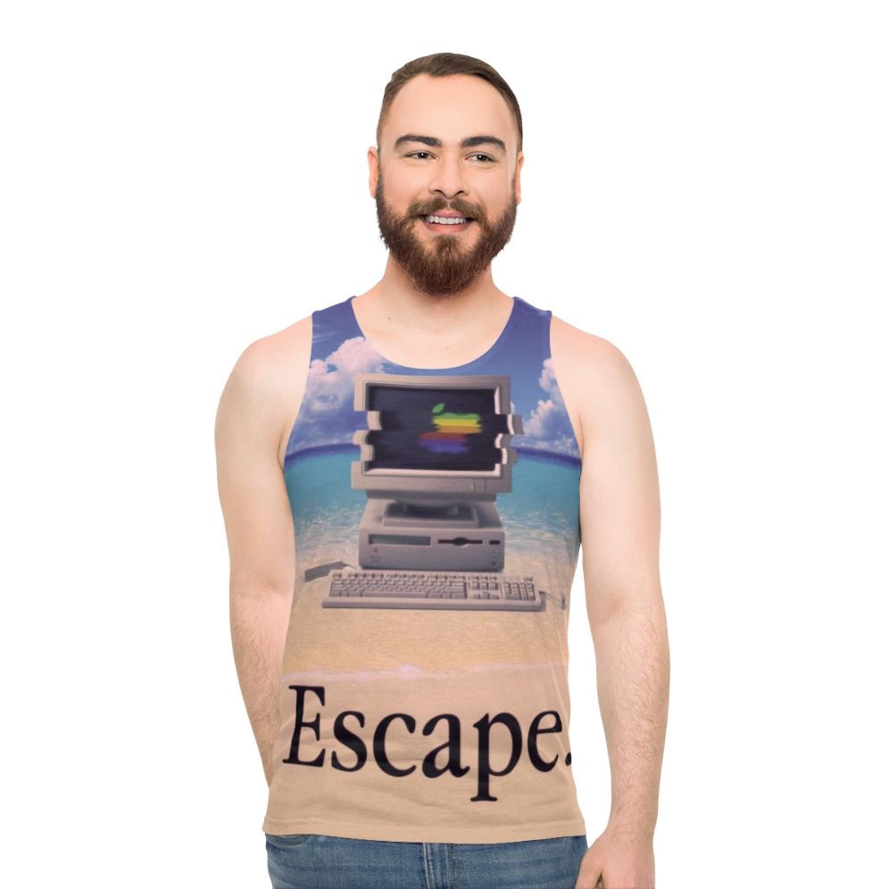 Vaporwave Macintosh Unisex Tank Top - men