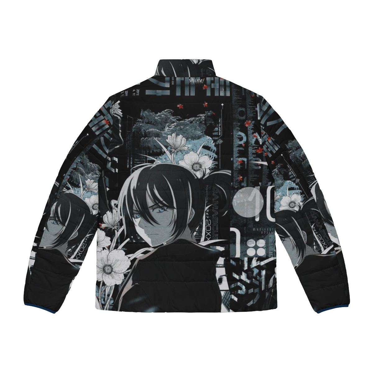 Noragami 5 Puffer Jacket with cute anime characters - Back