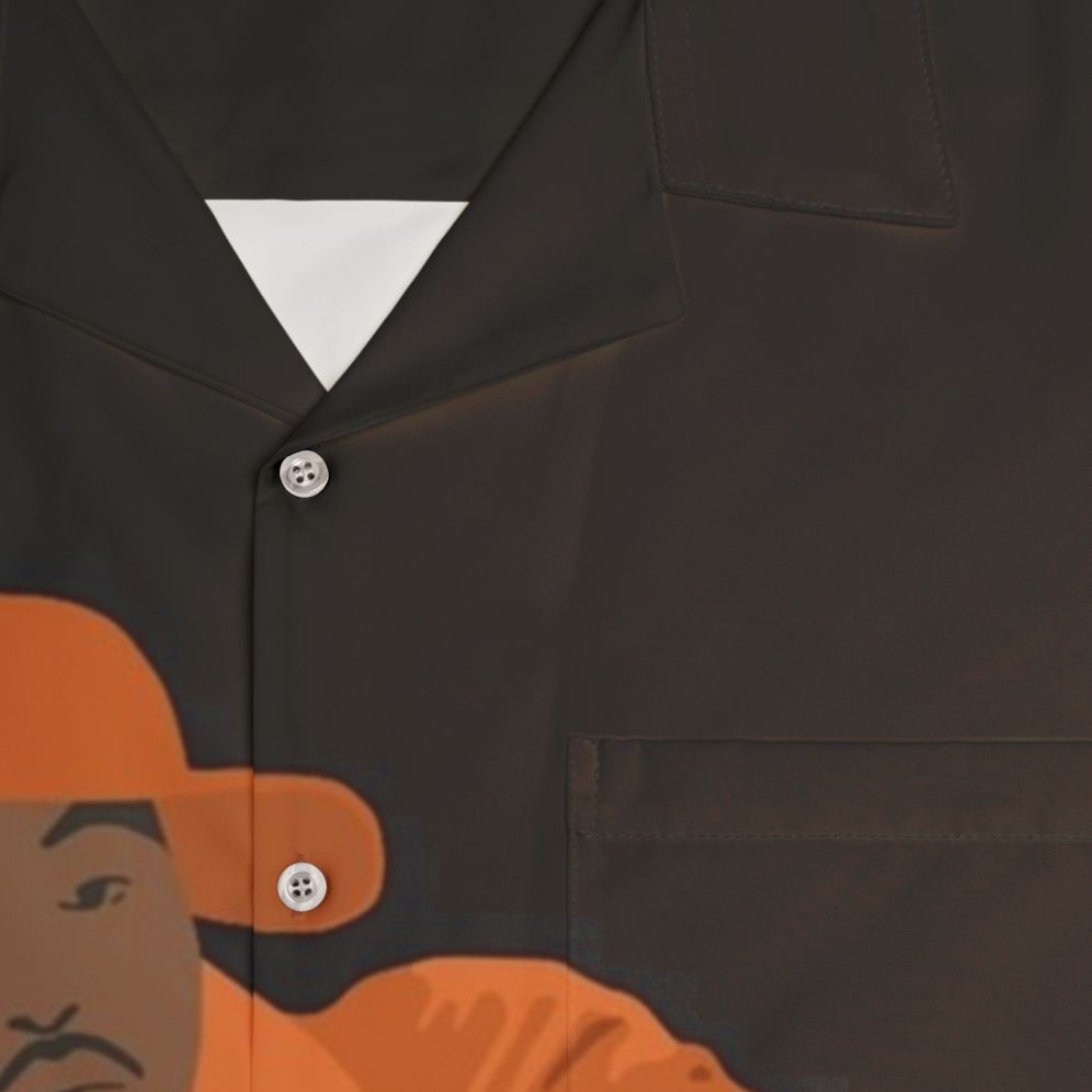 Nas Stillmatic Vector Hawaiian Shirt with Illmatic album art - Detail