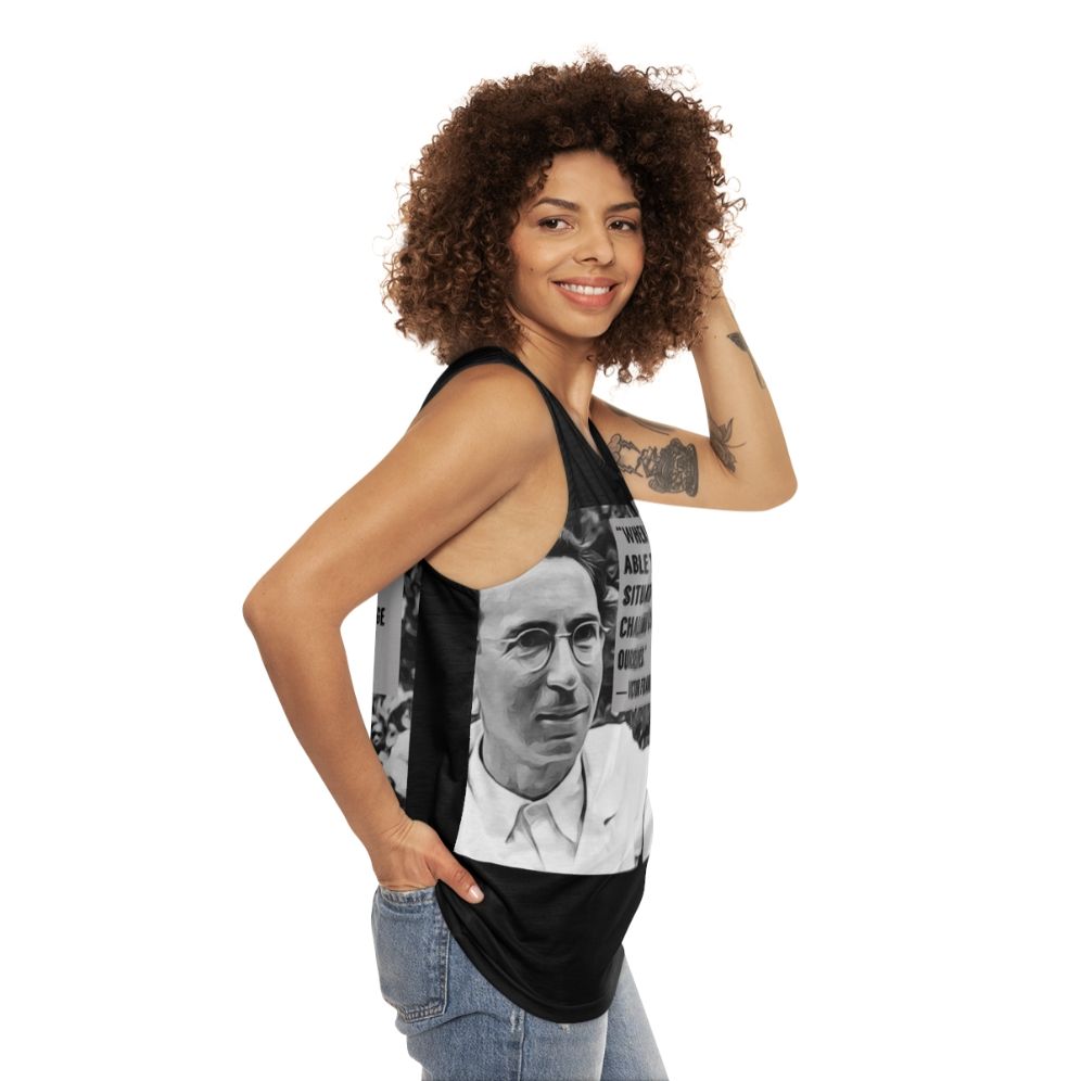 Viktor Frankl quote inspirational unisex tank top - women side