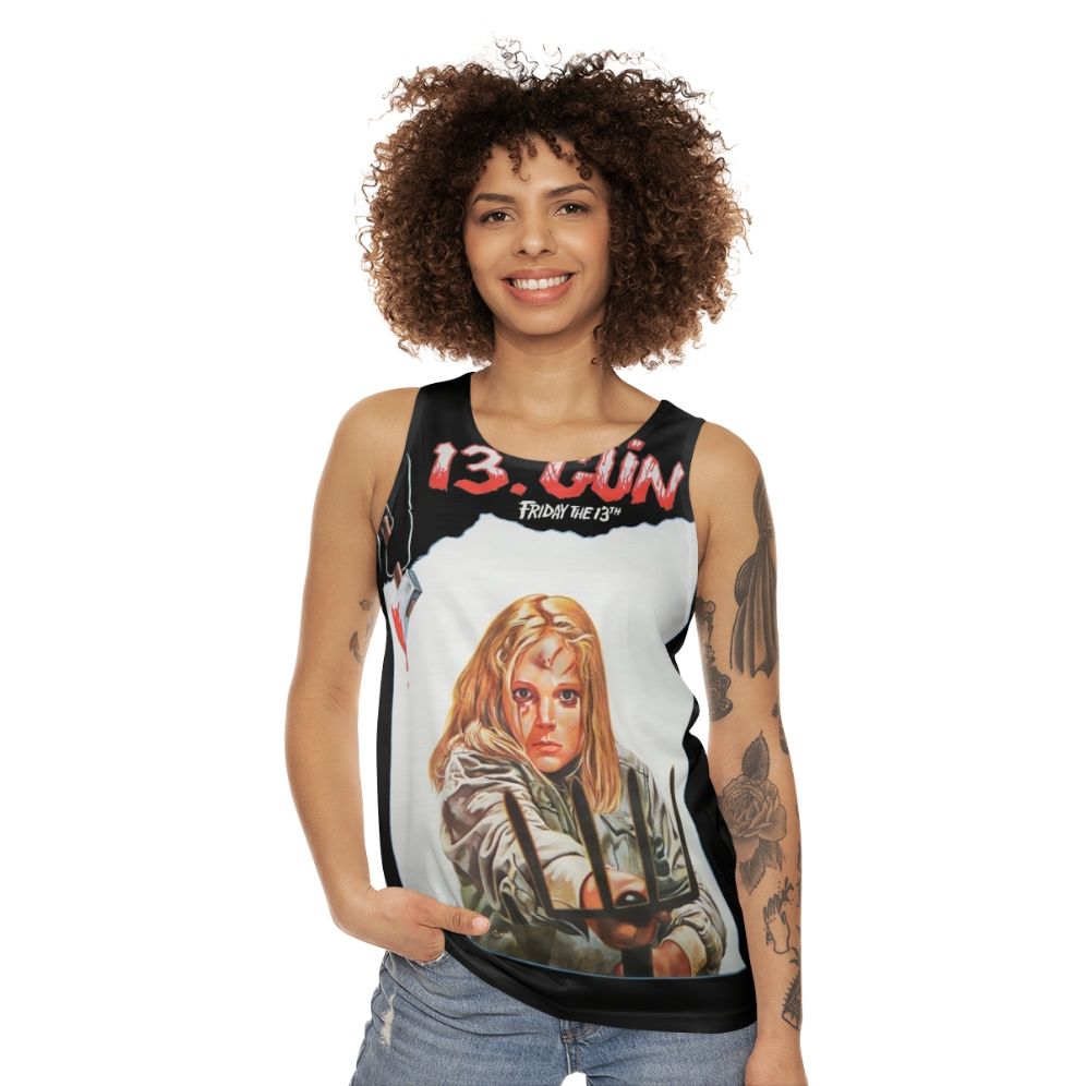 Friday the 13th Part 2 Jason Voorhees Horror Movie Unisex Tank Top - women