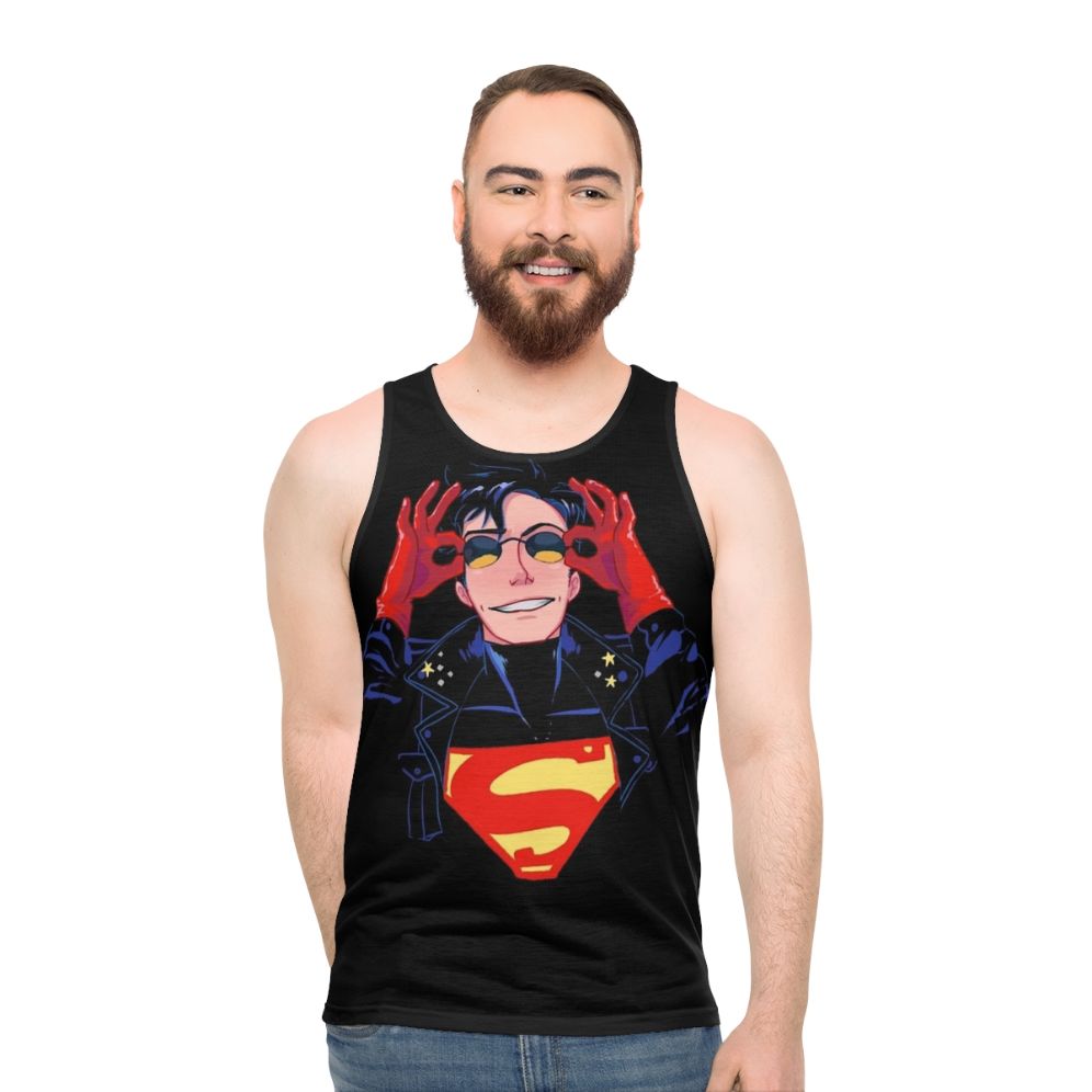 90s superhero unisex tank top - men