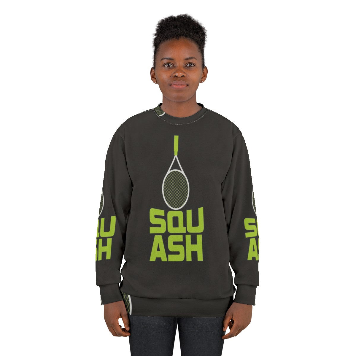 Squash racket and ball sports sweatshirt - women