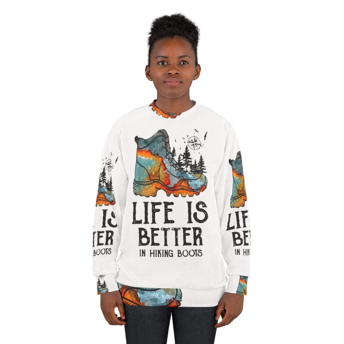 Hiking Hobbies: Life Is Better in Hiking Boots Sweatshirt - women