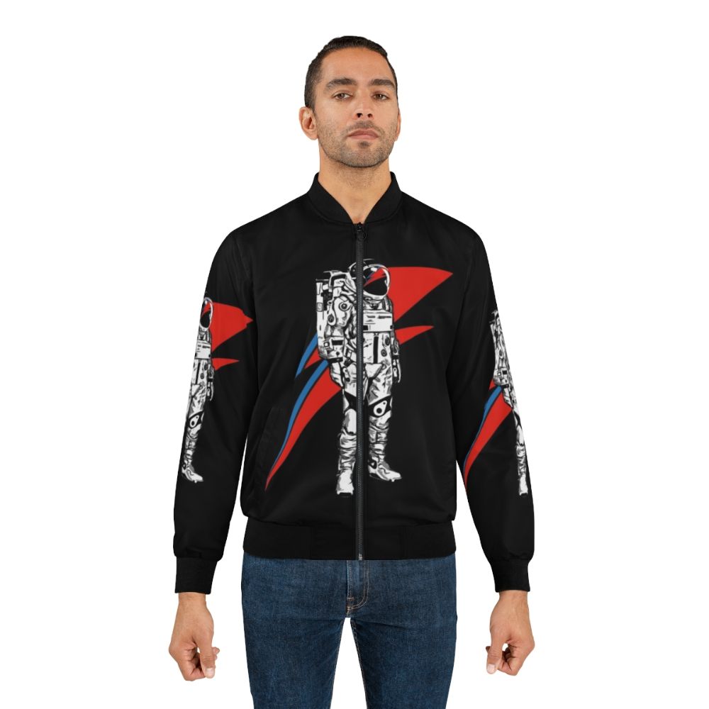 Bowie inspired bomber jacket with Ziggy Stardust and Goblin King graphics - Lifestyle