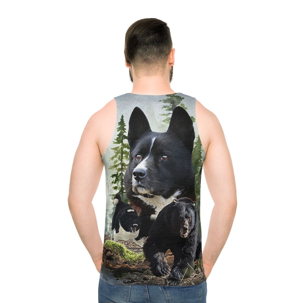 Karelian Bear Dog Hunting Tank Top - men back