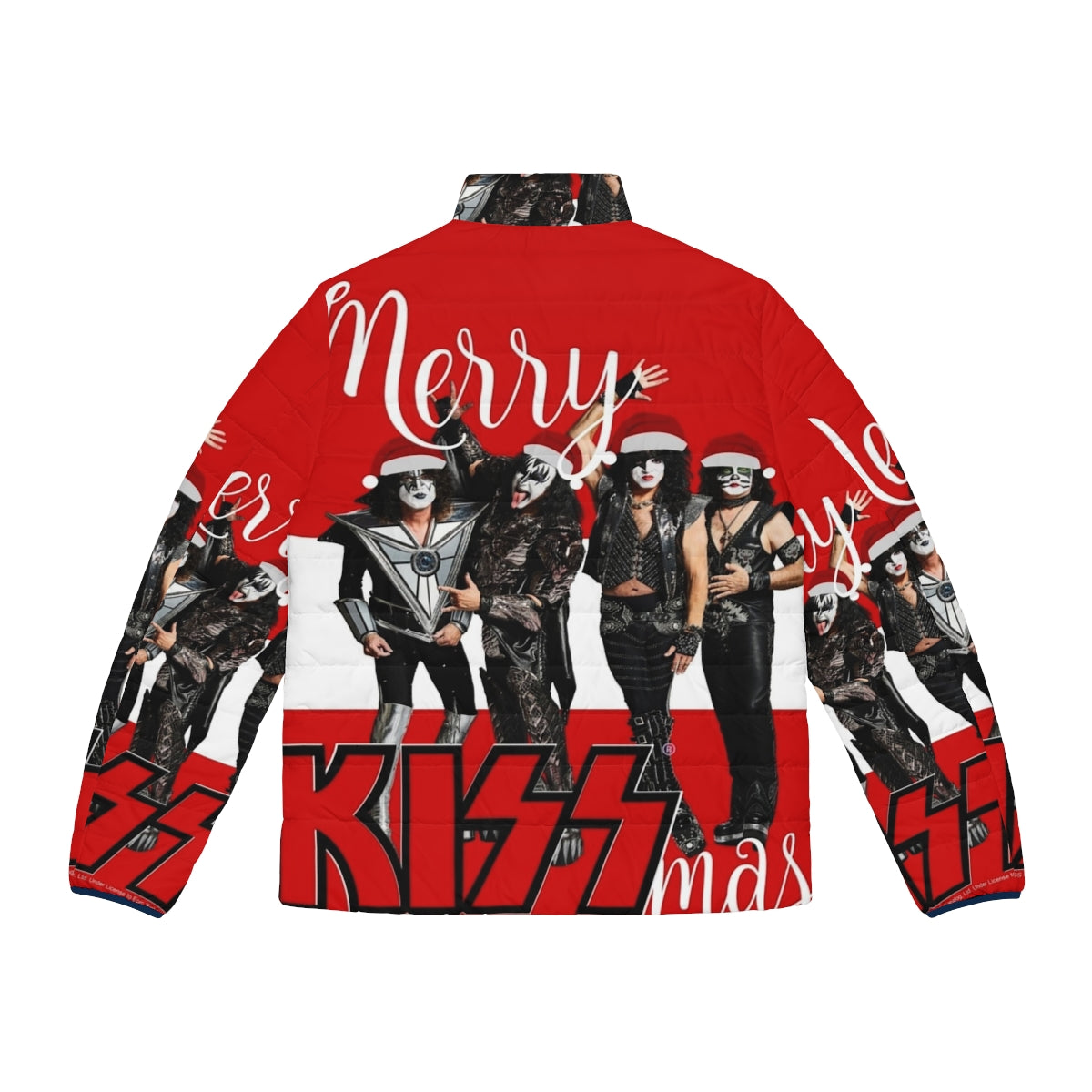 Merry Kissmas 2020 Kiss Puffer Jacket - Back