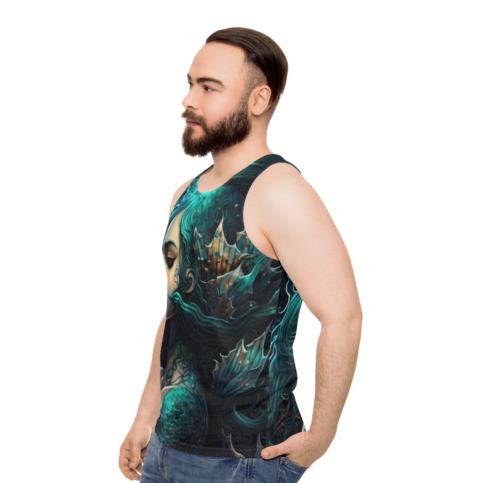 Unisex tank top featuring mythical sea creatures design - men side