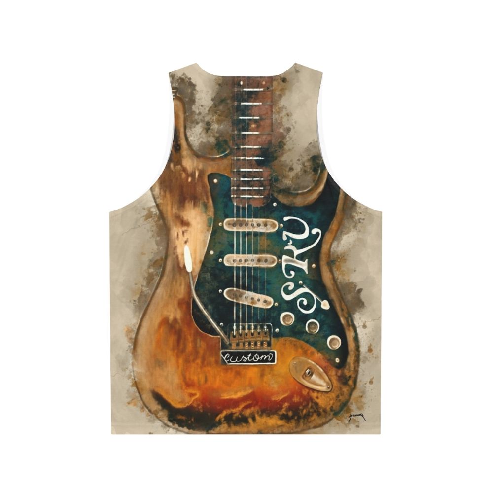 Stevie Ray Vaughan electric guitar unisex tank top - Back