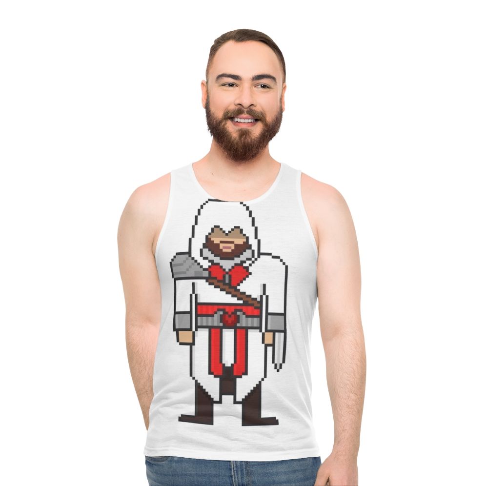 Assassin's Creed Ezio Auditore pixel art unisex tank top - men