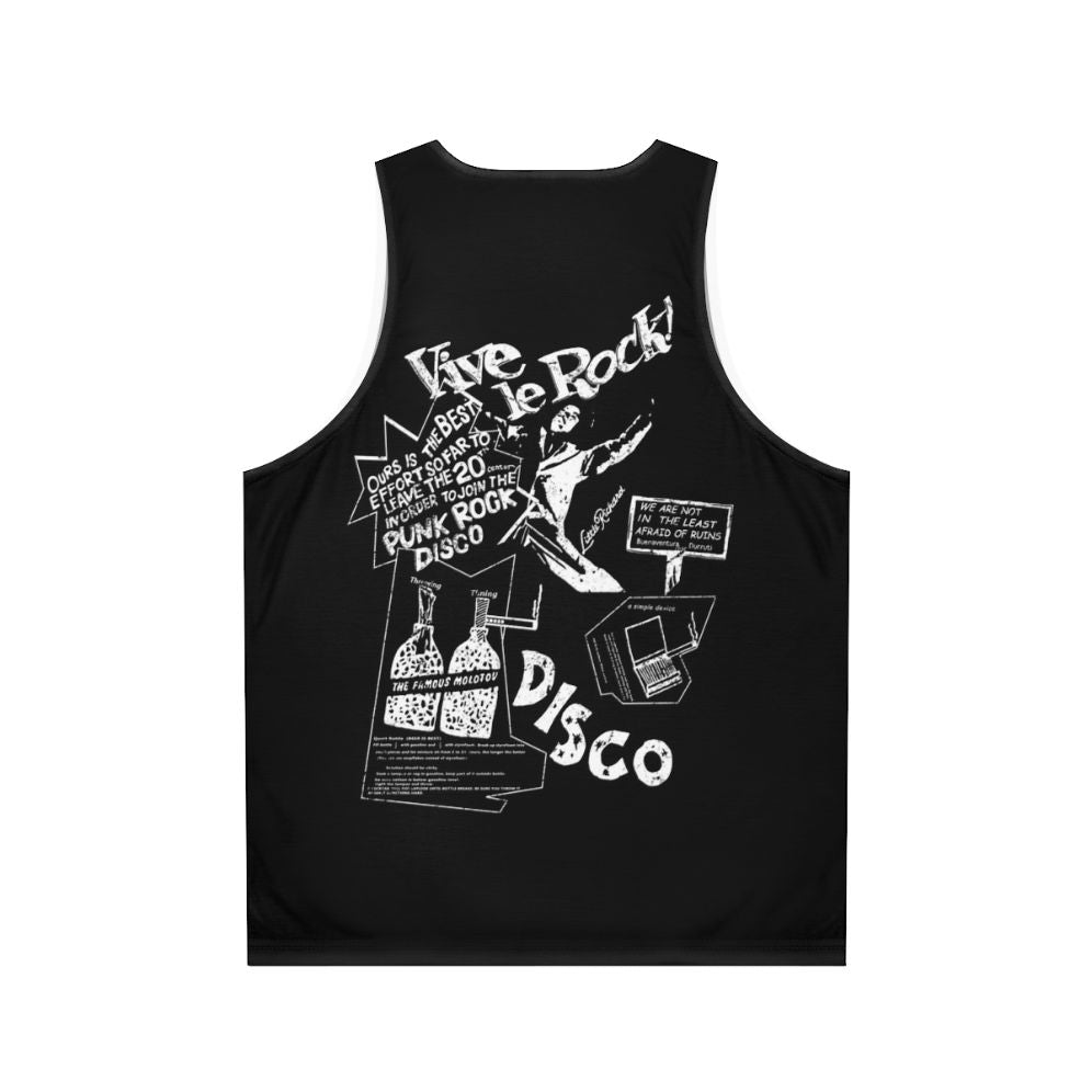 Vintage Look Punk Rock Unisex Tank Top - Back