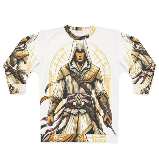 Assassins Creed Sweatshirt with Assassin In Action and Bright Colors