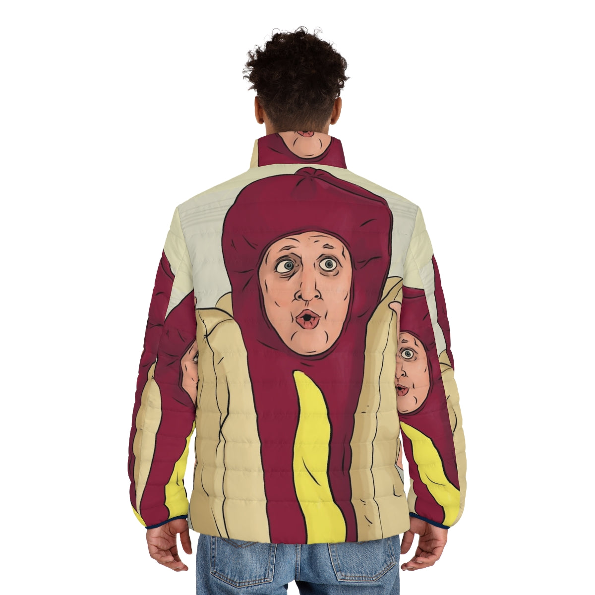 Puffer jacket in a comedy-inspired design - men back