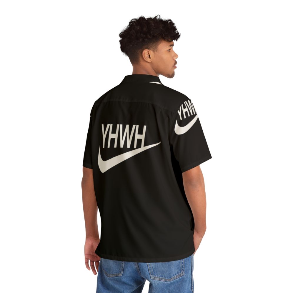 YHWH Sports Logo Christian Hawaiian Shirt - People Back