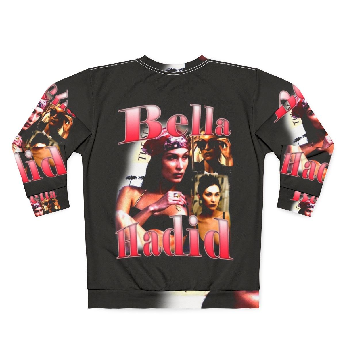 Bella Hadid Y2K Vintage Rap Sweatshirt - Back