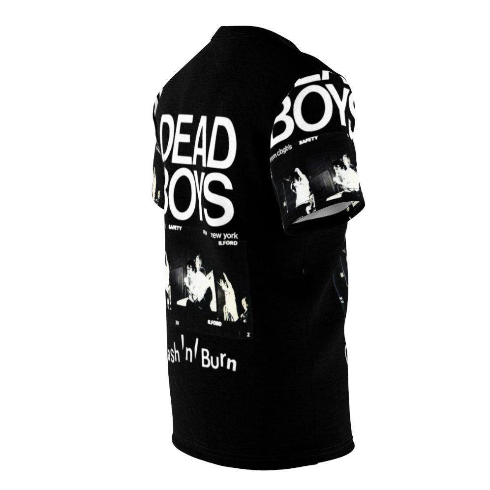 Vintage-style t-shirt featuring the logo and artwork of the iconic American punk band, the Dead Boys. - men right