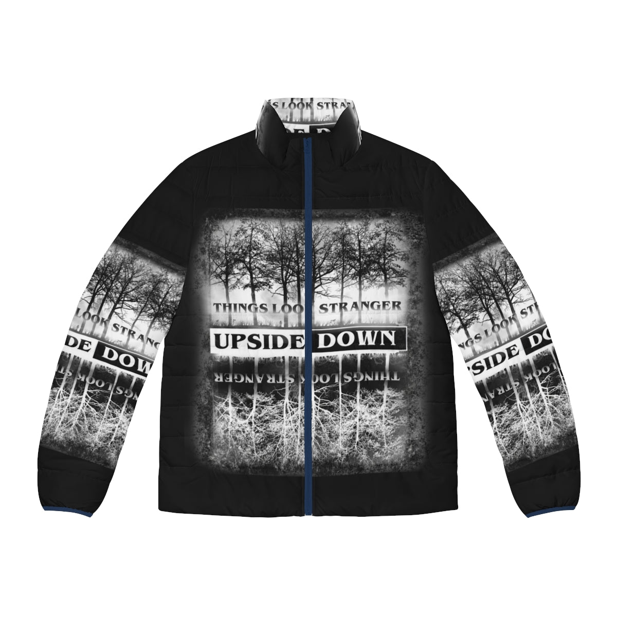 Stranger Things Upside Down design puffer jacket