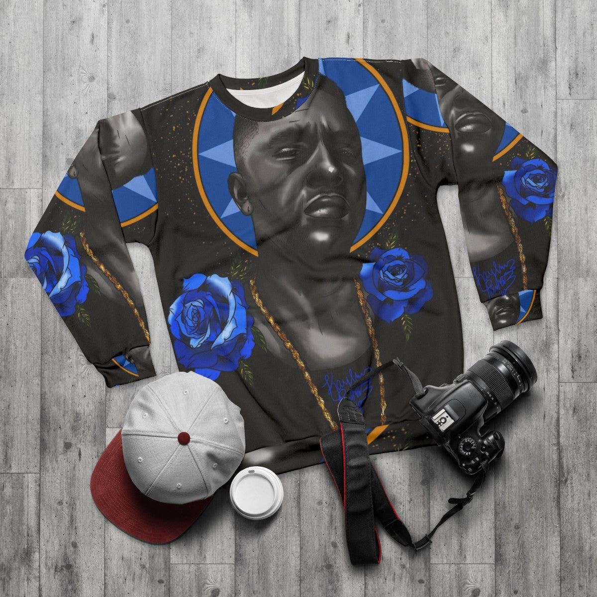 Boosie Badazz Sweatshirt featuring urban and rap music inspired design - flat lay