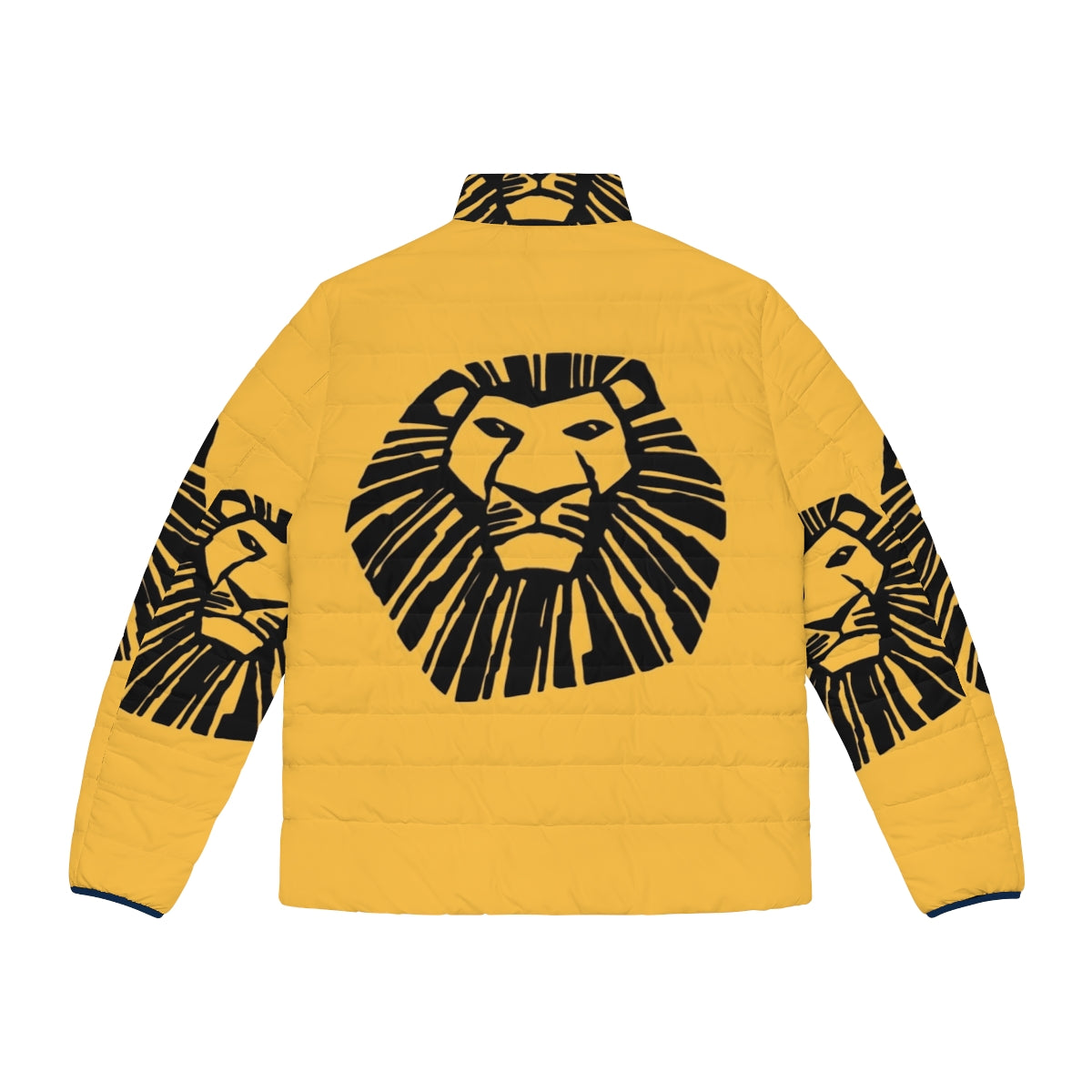 A puffer jacket featuring the iconic Lion King logo, perfect for fans of the beloved musical and movie. - Back