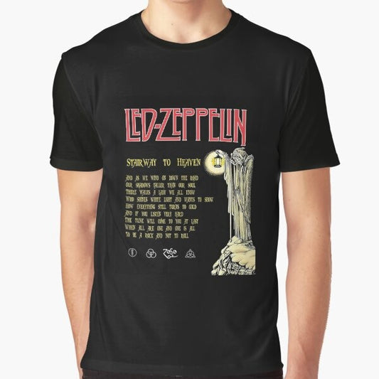 "Stairway To Heaven" song lyrics and album graphic t-shirt