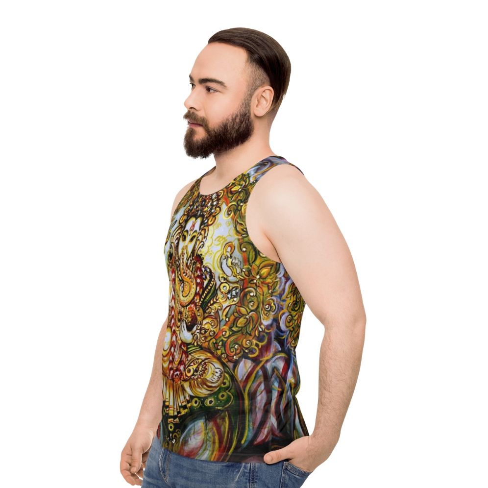 Lord Ganesha Unisex Tank Top - men side