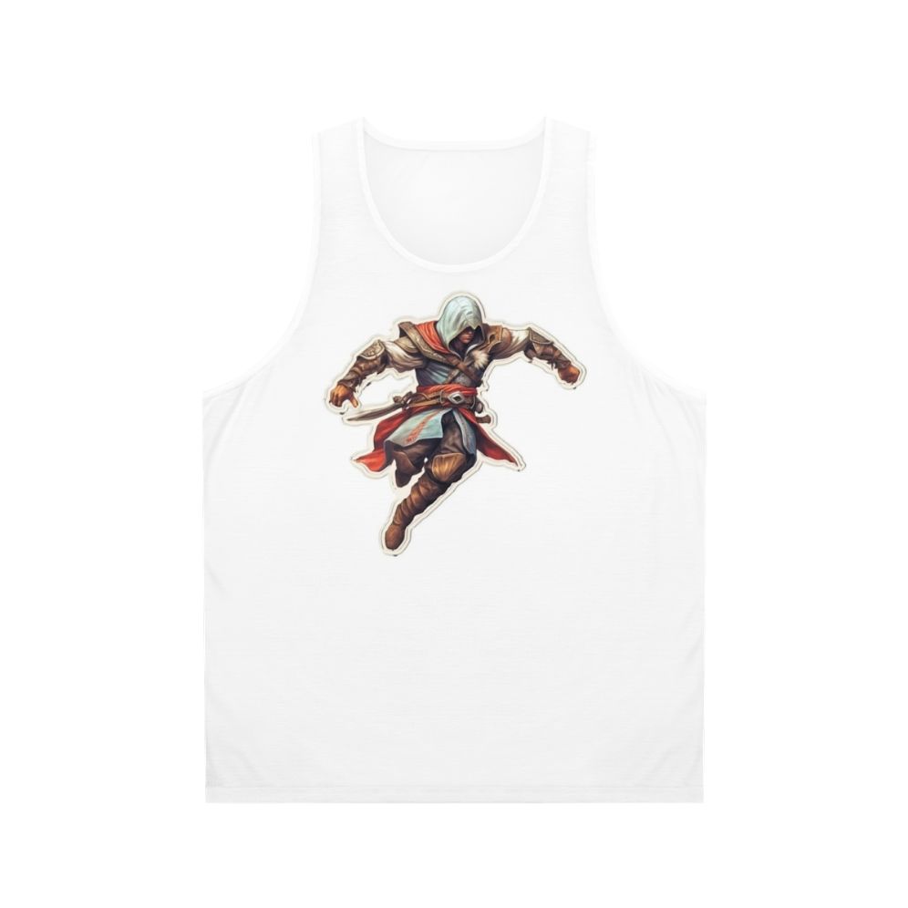 Assassin's Creed unisex tank top featuring iconic fan art design