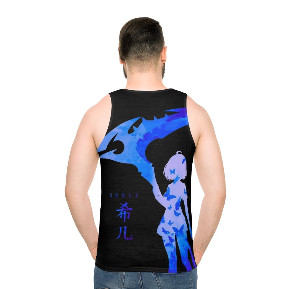 Blue Butterflies Unisex Tank Top - men back