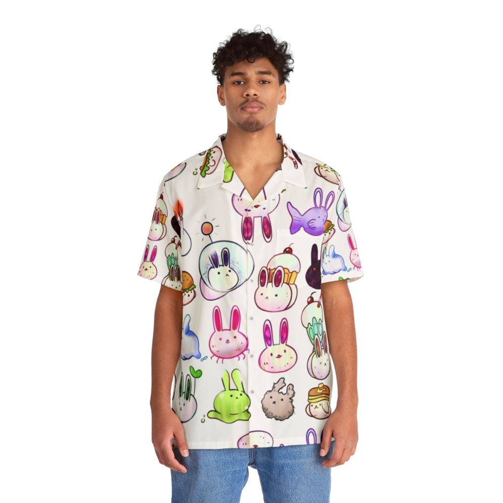 Omori Bunnies Anime Hawaiian Shirt - People Front