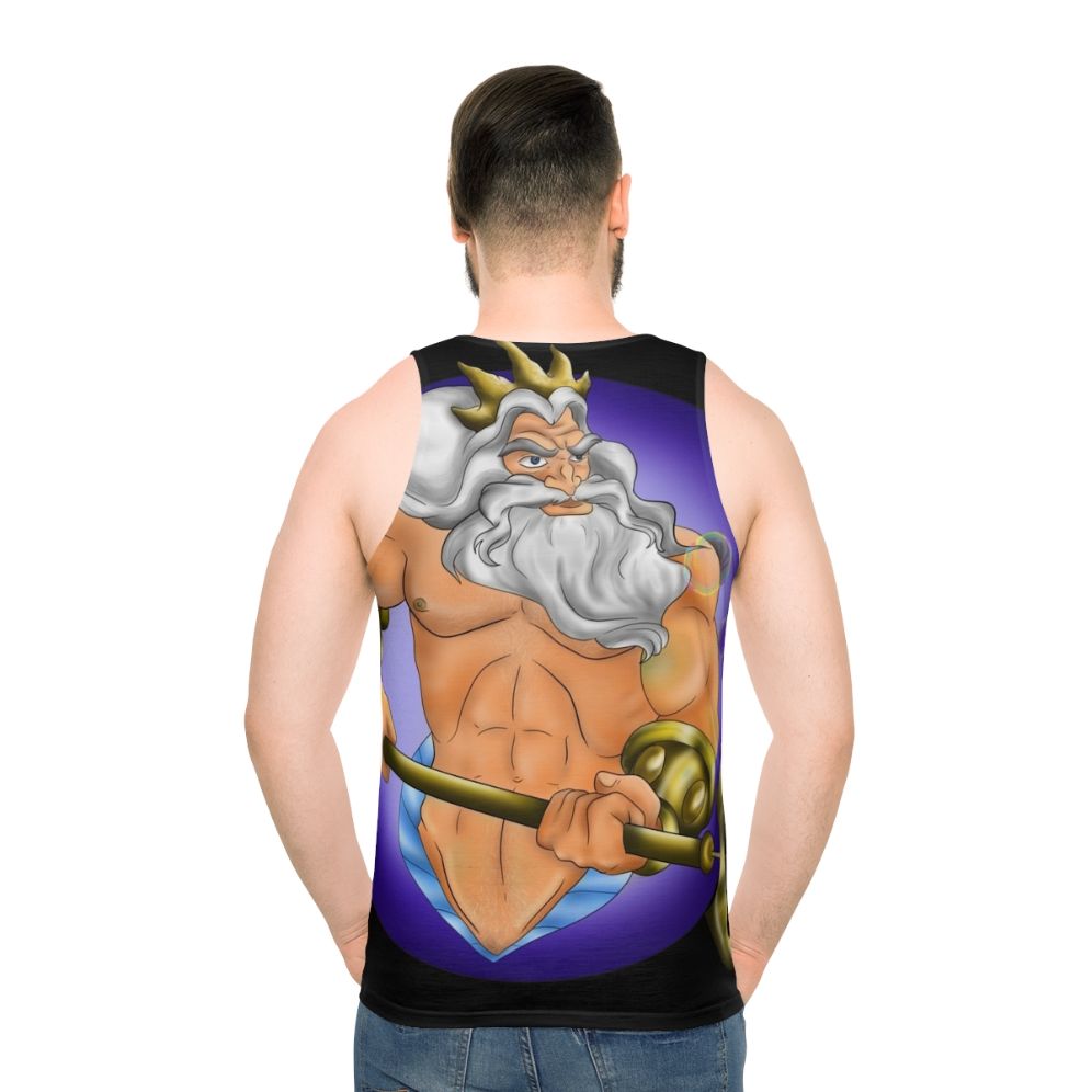 Merman King Triton Unisex Tank Top - men back