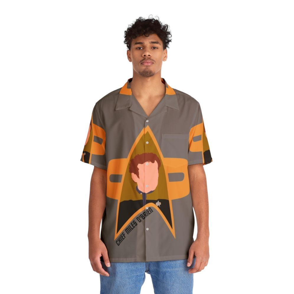 Chief Miles O'Brien in a Star Trek: Deep Space Nine Hawaiian shirt - People Front