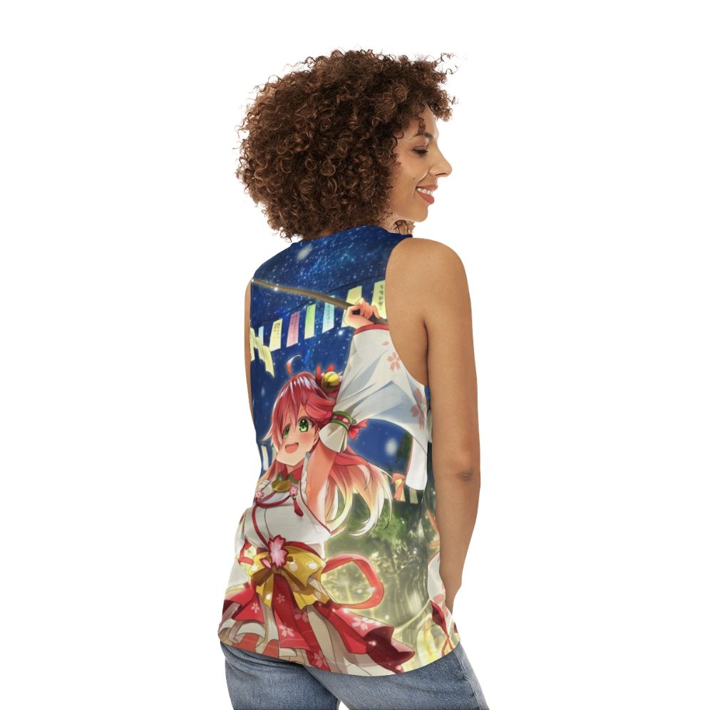 Sakura Miko Tanabata Unisex Anime Tank Top - women back