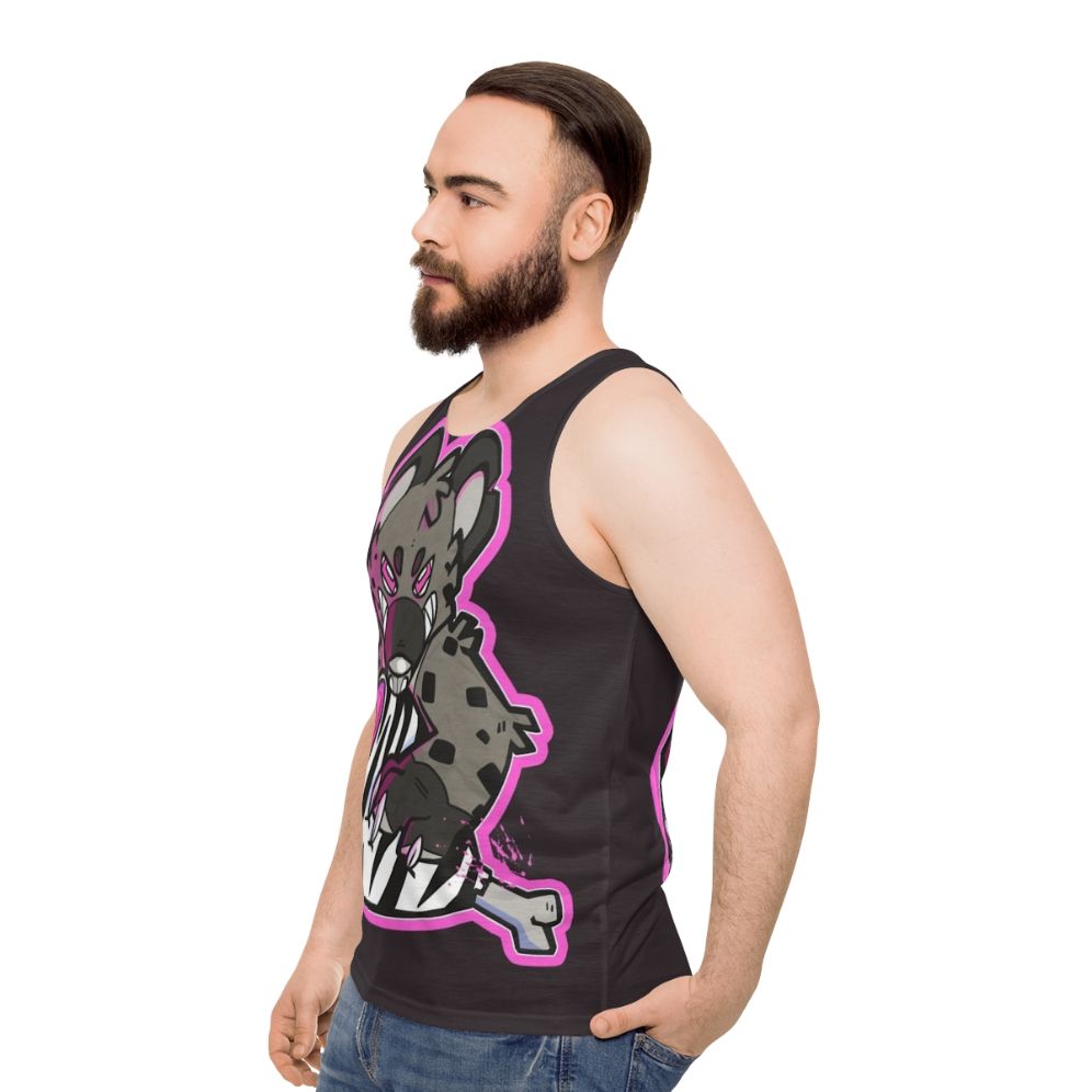 Hyena Meat Inspired Unisex Tank Top - men side