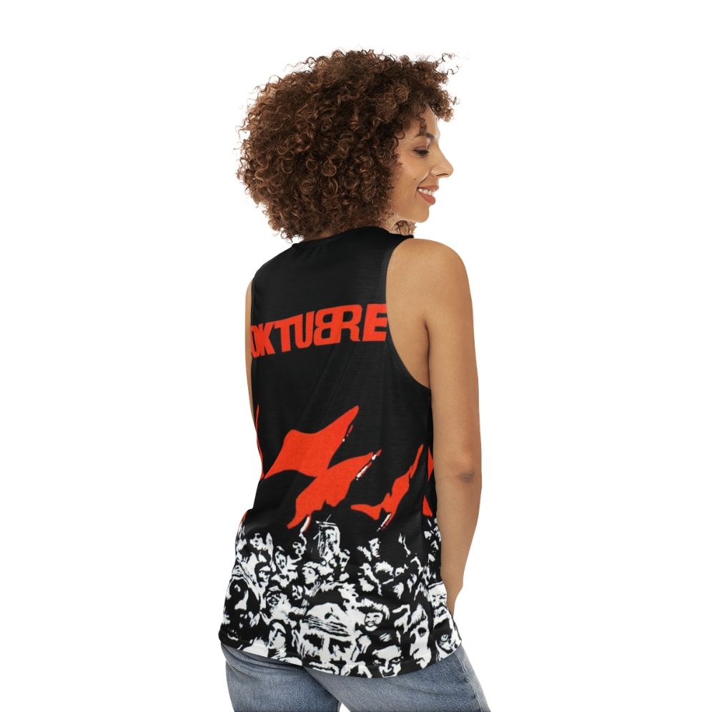 Oktubre Unisex Tank Top - women back